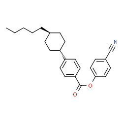 ChemSpider 2D Image | 4-Cyanophenyl 4-(trans-4-pentylcyclohexyl)benzoate | C25H29NO2