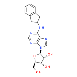 ChemSpider 2D Image | N-(2,3-Dihydro-1H-inden-2-yl)adenosine | C19H21N5O4