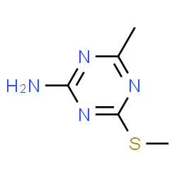 ChemSpider 2D Image | 4-Methyl-6-(methylsulfanyl)-1,3,5-triazin-2-amine | C5H8N4S