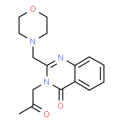 ChemSpider 2D Image | 2-(4-Morpholinylmethyl)-3-(2-oxopropyl)-4(3H)-quinazolinone | C16H19N3O3