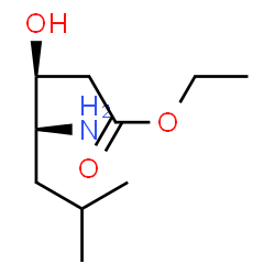 ChemSpider 2D Image | Ethyl (3S,4S)-4-amino-3-hydroxy-6-methylheptanoate | C10H21NO3