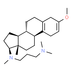 ChemSpider 2D Image | N-(3-(Dimethylamino)propyl)-3-methoxy-N-methylestra-2,5(10)-dien-17beta-amine | C25H42N2O