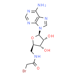 ChemSpider 2D Image | 5'-[(Bromoacetyl)amino]-5'-deoxyadenosine | C12H15BrN6O4