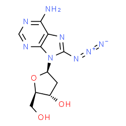 ChemSpider 2D Image | 8-Azido-2'-deoxyadenosine | C10H12N8O3