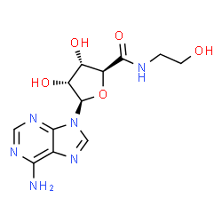ChemSpider 2D Image | 5'-N-(2-Hydroxyl)ethyl Carboxyamido Adenosine | C12H16N6O5
