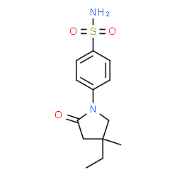 ChemSpider 2D Image | 4-(4-Ethyl-4-methyl-2-oxo-1-pyrrolidinyl)benzenesulfonamide | C13H18N2O3S