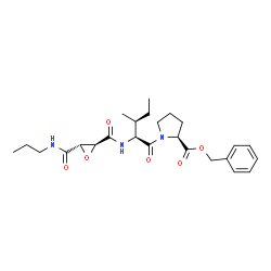 ChemSpider 2D Image | Benzyl N-{[(2S,3S)-3-(propylcarbamoyl)-2-oxiranyl]carbonyl}-L-isoleucyl-L-prolinate | C25H35N3O6