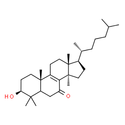 ChemSpider 2D Image | (3beta,5xi)-3-Hydroxylanost-8-en-7-one | C30H50O2