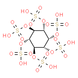 ChemSpider 2D Image | (1R,2S,3r,4R,5S,6s)-1,2,3,4,5,6-Cyclohexanehexayl hexakis(hydrogen sulfate) | C6H12O24S6