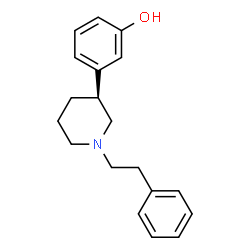 ChemSpider 2D Image | 3-[(3S)-1-(2-Phenylethyl)-3-piperidinyl]phenol | C19H23NO