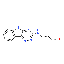 ChemSpider 2D Image | 3-((5-Methyl-5H-as-triazino(5,6-b)indol-3-yl)amino)-1-propanol | C13H15N5O