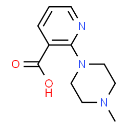 ChemSpider 2D Image | 2-(4-Methyl-1-piperazinyl)nicotinic acid | C11H15N3O2