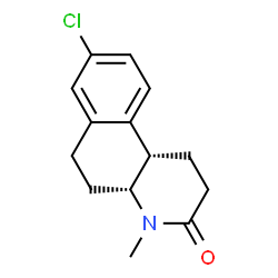 ChemSpider 2D Image | (4aR,10bS)-8-Chloro-4-methyl-1,4,4a,5,6,10b-hexahydrobenzo[f]quinolin-3(2H)-one | C14H16ClNO