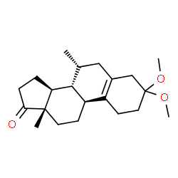ChemSpider 2D Image | 7alpha-Methyl-3,3-dimethoxy-5(10)-estrene-17-one | C21H32O3