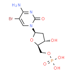 ChemSpider 2D Image | 5-bromo-2'-deoxy-cytidine-5'-monophosphate | C9H13BrN3O7P