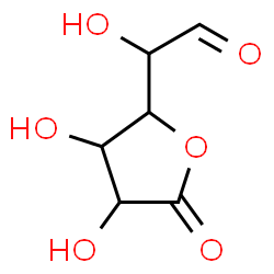 ChemSpider 2D Image | (3,4-Dihydroxy-5-oxotetrahydro-2-furanyl)(hydroxy)acetaldehyde | C6H8O6