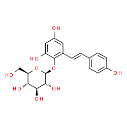 ChemSpider 2D Image | 2,3,5,4'-Tetrahydroxystilbene-2-O-beta-D-glucoside | C20H22O9