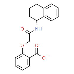 ChemSpider 2D Image | 2-{2-Oxo-2-[(1R)-1,2,3,4-tetrahydro-1-naphthalenylamino]ethoxy}benzoate | C19H18NO4