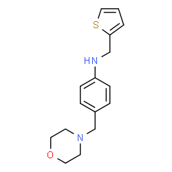 ChemSpider 2D Image | 4-(4-Morpholinylmethyl)-N-(2-thienylmethyl)aniline | C16H20N2OS