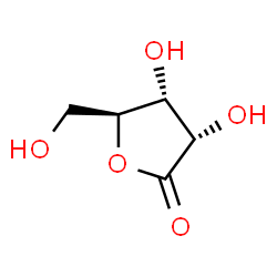 ChemSpider 2D Image | (3S,4R,5S)-3,4-Dihydroxy-5-(hydroxymethyl)dihydro-2(3H)-furanone | C5H8O5
