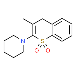 ChemSpider 2D Image | 1-(3-Methyl-1,1-dioxido-4H-thiochromen-2-yl)piperidine | C15H19NO2S