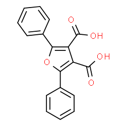 ChemSpider 2D Image | 2,5-Diphenyl-3,4-furandicarboxylic acid | C18H12O5