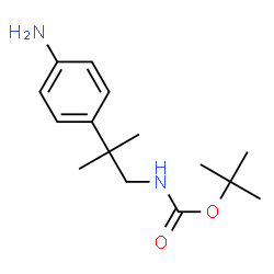 ChemSpider 2D Image | tert-Butyl [2-(4-aminophenyl)-2-methylpropyl]carbamate | C15H24N2O2