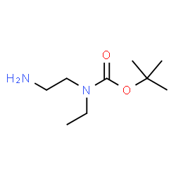 ChemSpider 2D Image | tert-butyl (2-aminoethyl)(ethyl)carbamate | C9H20N2O2