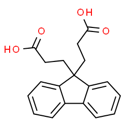 ChemSpider 2D Image | 3,3'-(9H-Fluorene-9,9-diyl)dipropanoic acid | C19H18O4