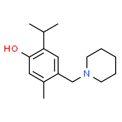 ChemSpider 2D Image | 4-piperidinomethyl-2-isopropyl-5-methylphenol | C16H25NO