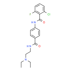 ChemSpider 2D Image | 2-Chloro-N-(4-{[2-(diethylamino)ethyl]carbamoyl}phenyl)-6-fluorobenzamide | C20H23ClFN3O2