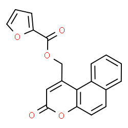 ChemSpider 2D Image | (3-Oxo-3H-benzo[f]chromen-1-yl)methyl 2-furoate | C19H12O5