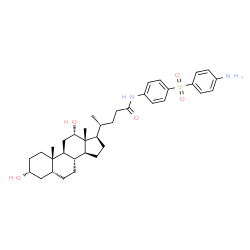 ChemSpider 2D Image | (3alpha,5beta,12alpha)-N-{4-[(4-Aminophenyl)sulfonyl]phenyl}-3,12-dihydroxycholan-24-amide | C36H50N2O5S