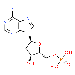 ChemSpider 2D Image | 9-(2-Deoxy-5-O-phosphono-alpha-D-threo-pentofuranosyl)-9H-purin-6-amine | C10H14N5O6P