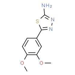 ChemSpider 2D Image | 5-(3,4-Dimethoxyphenyl)-1,3,4-thiadiazol-2-amine | C10H11N3O2S
