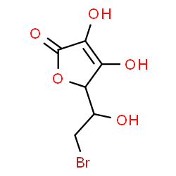 ChemSpider 2D Image | 5-(2-Bromo-1-hydroxyethyl)-3,4-dihydroxy-2(5H)-furanone | C6H7BrO5