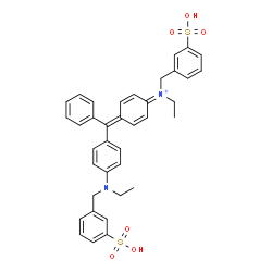 ChemSpider 2D Image | (1E,4E)-N-Ethyl-4-[{4-[ethyl(3-sulfobenzyl)amino]phenyl}(phenyl)methylene]-N-(3-sulfobenzyl)-2,5-cyclohexadien-1-iminium | C37H37N2O6S2