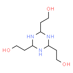 ChemSpider 2D Image | 2,2',2''-(1,3,5-Triazinane-2,4,6-triyl)triethanol | C9H21N3O3