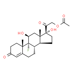ChemSpider 2D Image | Fludrocortisone acetate | C23H31FO6