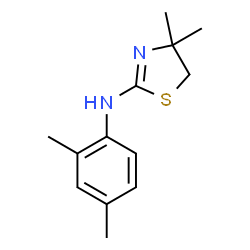 ChemSpider 2D Image | (4,4-Dimethyl-4,5-dihydro-thiazol-2-yl)-(2,4-dimethyl-phenyl)-amine | C13H18N2S
