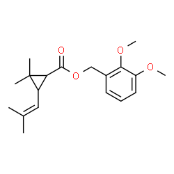 ChemSpider 2D Image | 2,3-Dimethoxybenzyl 2,2-dimethyl-3-(2-methyl-1-propen-1-yl)cyclopropanecarboxylate | C19H26O4