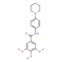 ChemSpider 2D Image | 3,4,5-Trimethoxy-N-[4-(1-piperidinyl)phenyl]benzamide | C21H26N2O4