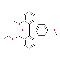ChemSpider 2D Image | [2-(Ethoxymethyl)phenyl](2-methoxyphenyl)(4-methoxyphenyl)methanol | C24H26O4