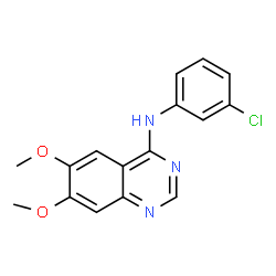 ChemSpider 2D Image | 4-(3-Chloro-benzyl)-6,7-dimethoxy-quinazoline | C16H14ClN3O2