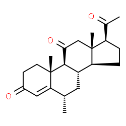 ChemSpider 2D Image | 6?-methyl-11-oxoprogesterone | C22H30O3