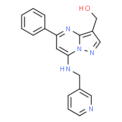 ChemSpider 2D Image | (5-phenyl-7-(pyridin-3-ylmethylamino)pyrazolo[1,5-a]pyrimidin-3-yl)methanol | C19H17N5O