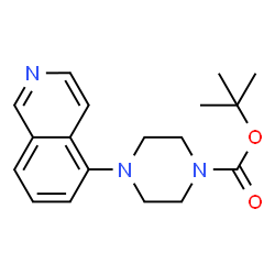 ChemSpider 2D Image | tert-butyl 4-(isoquinolin-5-yl)piperazine-1-carboxylate | C18H23N3O2