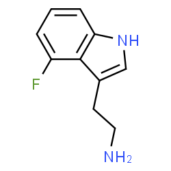 ChemSpider 2D Image | 2-(4-Fluoro-1H-indol-3-yl)ethanamine | C10H11FN2