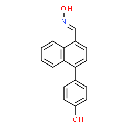 ChemSpider 2D Image | 4-(4-hydroxyphenyl)-1-naphthaldehyde oxime | C17H13NO2