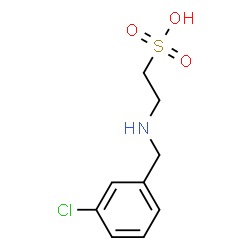 ChemSpider 2D Image | 2-[(3-Chlorobenzyl)amino]ethanesulfonic acid | C9H12ClNO3S